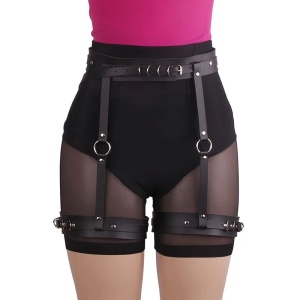 Accesoriu tip ham din piele ecologica pentru talie si picioare, negru #ZZ4557 - Img 9