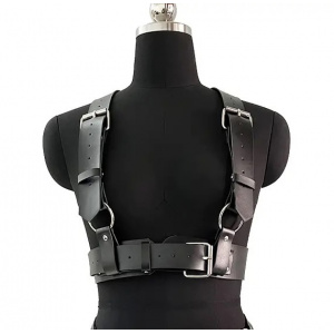 Set accesorii tip ham din piele ecologica pentru spate si posterior, negru, 2 piese #ZZ4434 - Img 7