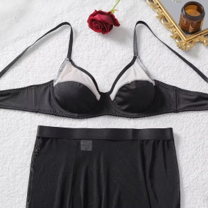Set lenjerie intima sexy cu pantaloni semitransparenti, 3 piese, negru, #ZZ4333 - Img 10