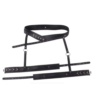 Accesoriu tip ham din piele ecologica pentru talie si picioare, negru #ZZ4557 - Img 10