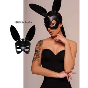 Accesoriu masca iepuras sexy din piele ecologica, negru #ZZ4464 - Img 2