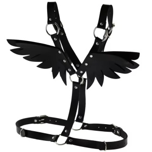 Accesoriu sexy tip ham din piele ecologica, negru #ZZ4289 - Img 6