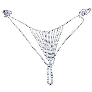Body chain tip slip argintiu cu cristale #ZZ4443 - Img 6