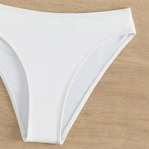 🔥Oferta zilei🔥Costum de baie 2 piese, sutien tip bustiera cu trandafiri decorativi, alb #ZZ2007 - Img 7