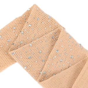 🔥Oferta zilei 🔥Ciorapi sexy tip dres din plasa fina cu cristale decorative si decupaj, nude #ZZ4109 - Img 8
