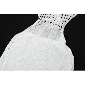 Rochie de plaja tricotata fin cu decupaje, spatele gol si crapaturi laterale, alb #ZZ1964 - Img 10