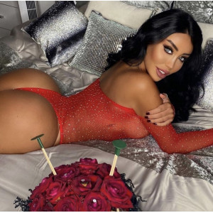 Body sexy elastic din plasa fina cu cristale decorative, rosu #ZZ4045 - Img 10