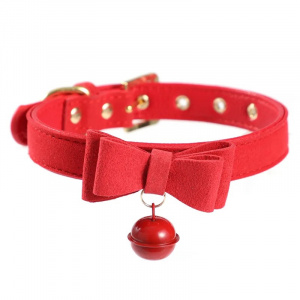 Set accesorii sexy din piele ecologica, rosu/ negru, 2 piese #ZZ4410 - Img 3