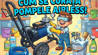 Cum se curata pompele airless de zugravit? Apa sau diluant?