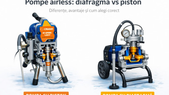 Pompe airless: diafragmă vs. piston – diferențe, avantaje și cum alegi corect