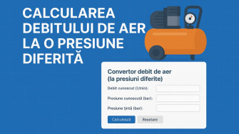 Calculul debitului de aer furnizat de un compresor la presiuni diferite