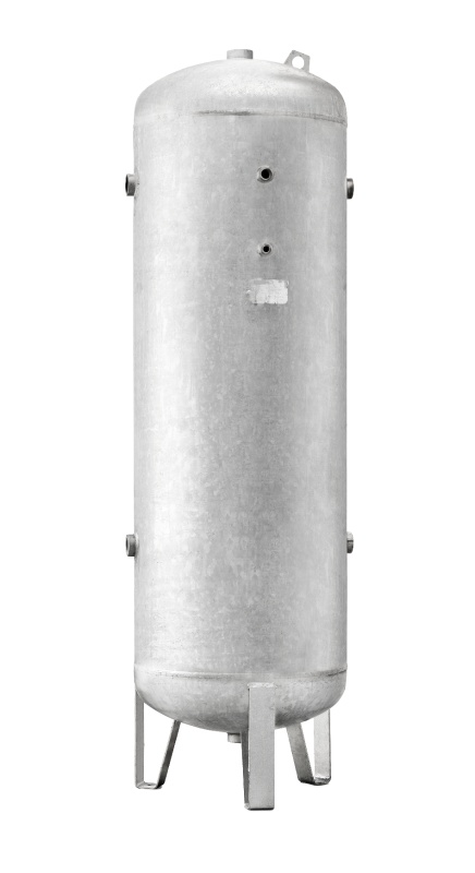 Rezervor de aer vertical galvanizat / zincat - 2000 litri, max. 11.5 bari - ABAC-V2000-11.5B-ZINC