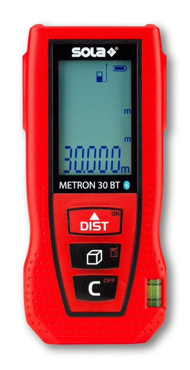 Telemetru cu laser roșu si bluetooth - 30m, METRON 30 BT - Sola-71025101 - 1 | YEO