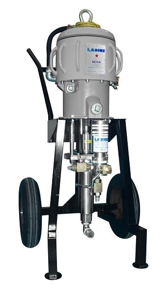 Pompa de vopsit / zugravit AIRLESS Industriala cu Carucior Nova SS 45:1 - Complet Echipata - 14L/min - Larius-CN451SL