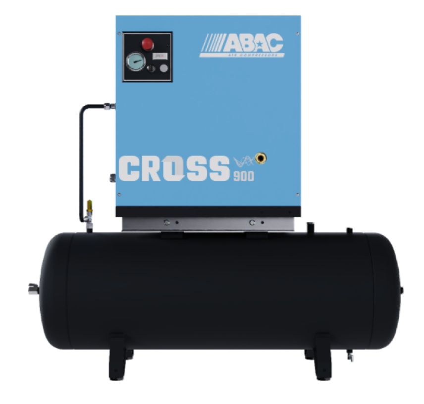 Compresor de aer profesional cu surub - 7.5 kW, 900 L/min, 10 bari - Rezervor 200 Litri - ABAC-CROSS-900-10-400/50-200L/VSD