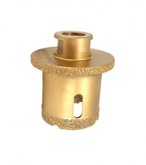Carota Diamantata pentru ventil scurgeri in gresie portelanata, piatra, compozit, - diam. 45mm, 60mm 90° - Premium - DXDY.GOLDDrill.45-90deg