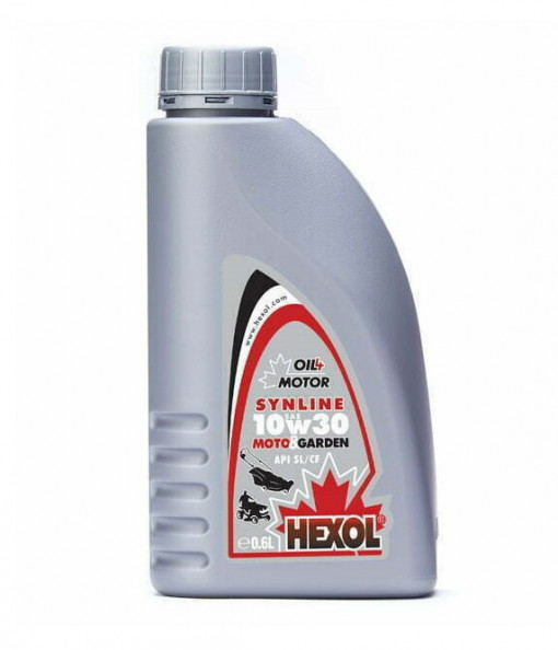 Ulei sintetic SAE 10W30 HEXOL SYNLINE MOTO&GARDEN flacon 0.6 Litri - HEXOL-100112-m1