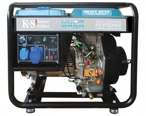 Generator de curent 6.5 kW diesel - Heavy Duty - Konner &amp; Sohnen - KS-8100DE-HD