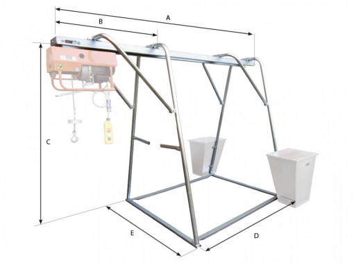 Stand metalic cu sina suport pt. Electropalane pana la 500kg IORI-CAV500