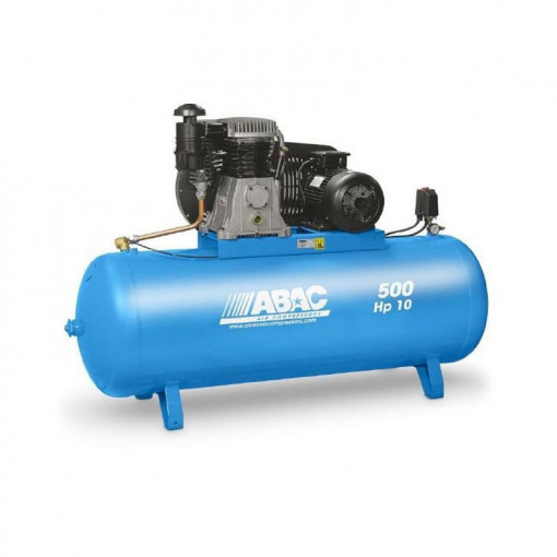 Compresor de aer cu piston - 400V, 7.5kW, 1210 L/min, 11 bari - Rezervor 500 Litri - ABAC-PRO-B7000-500-FT10