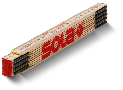 Metru pliant din lemn natur H 2/10, 2m - Sola-53010201