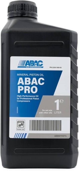 Ulei pentru compresoare cu piston ABAC PRO, flacon 1 litru - ABAC-2236116963