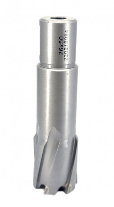 Carota pt. otel din carbura de tungsten, ⌀ 26mm, h=50mm, cu prindere Weldon - DXDY.P-TCT-50.26.W