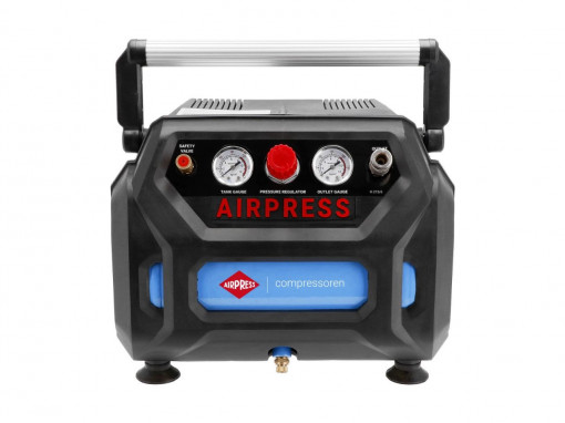 Compresor de aer cu piston, fara ulei - Blue Series 1.1kW, 215 L/min, 8 bari - Rezervor 6 Litri - AirPress-H215/6-36943