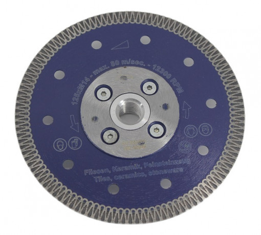Disc DiamantatExpert pt. Ceramica dura, portelan, gresie 125xM14 (mm) Super Premium - DXDH.3901.125.M14
