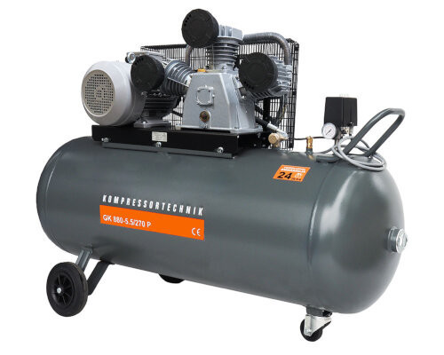 Compresor de aer profesional cu piston - 5.5kW, 880 L/min, 10 bari - Rezervor 270 Litri - WLT-PROG-880-5.5/270