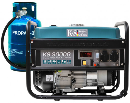 Generator de curent 3 kW HIBRID (GPL + Benzina) - Konner &amp; Sohnen
