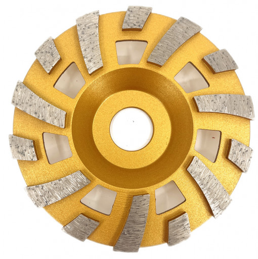 Disc cupa diamantata cu dinti alternativi pentru slefuire rapida de Beton si Abrazive 115mmx22,2mm PREMIUM - DXDY.PLCC.115
