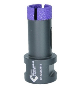 Carota diamantata pt. placi dure & gresie portelanata - diam. 20mm - 3DTECH - Super Premium - DXDY.NEODRILL.20