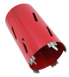 Carota diamantata Super PREMIUM ø115mm x 180mm x M16 pentru gaurire Beton armat, Zidarie, Granit - DXQZ.REDCORE.115