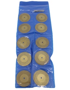 Set de 10 discuri diamantate taiat si slefuit ceramica 40mm si 2 axuri pentru CRIANO MPU350W - CNO-MPU350W-DD35