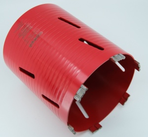Carota diamantata Super PREMIUM ø162mm x 180mm x M16 pentru gaurire Beton armat, Zidarie, Granit - DXQZ.REDCORE.162