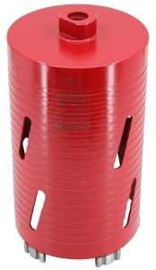 Carota diamantata Super PREMIUM ø115mm x 180mm x M16 pentru gaurire Beton armat, Zidarie, Granit - DXQZ.REDCORE.115