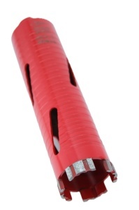 Carota diamantata Super PREMIUM ø52mm x 180mm x M16 pentru gaurire Beton armat, Zidarie, Granit - DXQZ.REDCORE.52