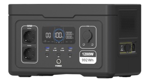 Statie acumulator portabil pentru incarcare electrica LongLife, LiFePO4, Generator Solar Power Station - 1200W, 992Wh - CNO-PS1200UPS