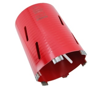 Carota diamantata Super PREMIUM ø152mm x 180mm x M16 pentru gaurire Beton armat, Zidarie, Granit - DXQZ.REDCORE.152
