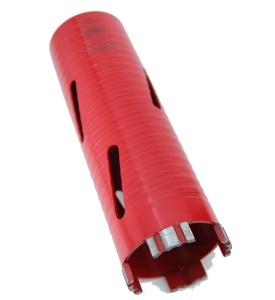 Carota diamantata Super PREMIUM ø63mm x 180mm x M16 pentru gaurire Beton armat, Zidarie, Granit - DXQZ.REDCORE.63