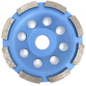 Disc cupa diamantata pentru slefuire Beton/Abrazive 115x22,2mm Standard Profesional - BlueLine