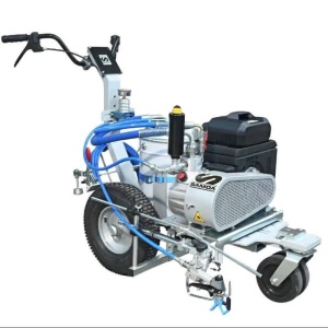 Echipament airless electric pentru trasat marcaje rutiere Larius Mirò E-Liner, 2.2 l/min - rezervor 50 litri Gravity
