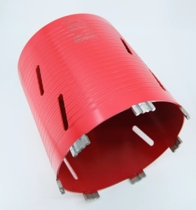 Carota diamantata Super PREMIUM ø182mm x 180mm x M16 pentru gaurire Beton armat, Zidarie, Granit - DXQZ.REDCORE.182