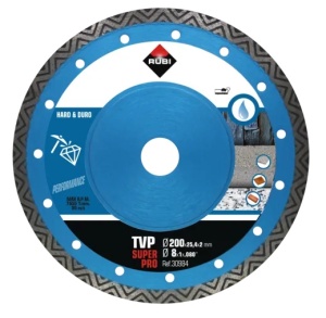 Disc diamantat pt. materiale foarte dure 200mm, TVP 200 SuperPro - RUBI-30984