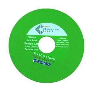 Disc Diamantat pt. taiat si slefuit Sticla, Gresie Extra Dura, 100x22.2 (mm) Super Premium - DXDY.GLASSX.100