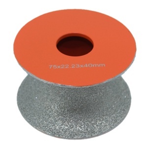 Freza diamantata pentru profilare granit, marmura, gresie Profil Semicerc Full Bullnose exterior, R-20mm, ∅75x22,23mm - DXDY.FPP.BN40