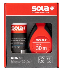 Set aparat de trasat cu sfoară si tub creta albastra CLKS, 30m + 230g - Sola-66114143