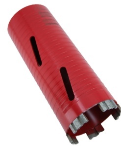 Carota diamantata Super PREMIUM ø76mm x 180mm x M16 pentru gaurire Beton armat, Zidarie, Granit - DXQZ.REDCORE.76