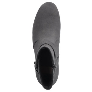 Botine dama gri casual piele ecologica cu toc Rieker 70289-45-Gri
